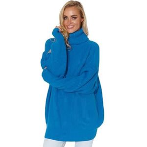 Makadamia Trui-tuniek voor dames, Blauw, Eén Maat