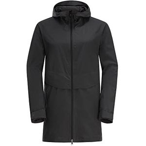 Jack Wolfskin Dames Mainkai Long JKT W Lange jas, Phantom, XS, Phantom, XS