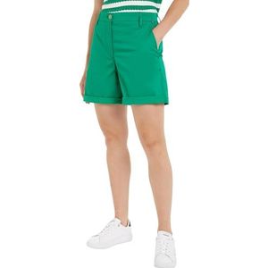Tommy Hilfiger Dames CO Blend Chino Short Olympic Groen 34, Olympisch Groen, 60