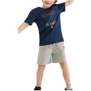 ECOALF, Limalf Kinder-T-shirt van katoen, gerecyclede stof, katoenen T-shirt voor kinderen, T-shirt met korte mouwen, Indigo Blauw, 10 años