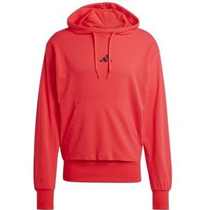 adidas Heren ESSENTIALS FEELCOZY FRENCH TERRY HOODIE, pure ruby/black, S