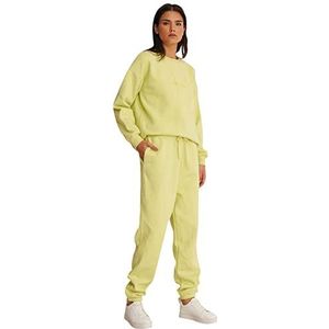 NA-KD Dames Organic Comfy Herinnering Sweater Sweatshirt, Geel Lime, XXS