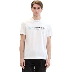 TOM TAILOR Heren T-shirt, 20000 - wit, M