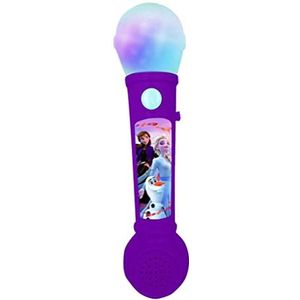 Lexibook Frozen Light Microfoon voor kinderen, muzikaal spel, ingebouwde luidspreker, lichteffecten, demo tunes inbegrepen, paars/blauw, MIC80FZ