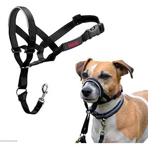 Company of Animals Halti Halti-halsband, hondentuig om te stoppen met trekken aan lood, voor kleine, middelgrote en grote honden, zwart, maat 1, Black, 1