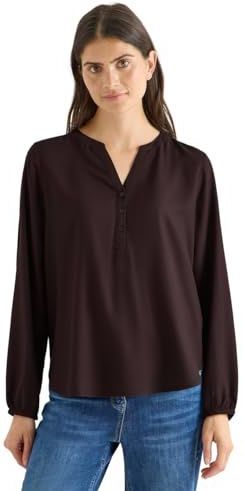 CECIL Blouse in effen kleur Tartufo Brown S