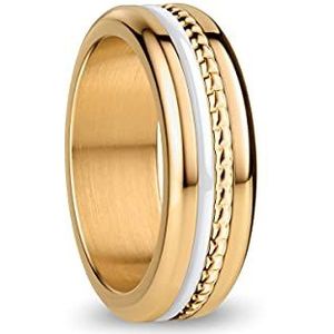 BERING Kasai Vervangbare ringcombinatie voor dames, in goud en wit, met uniek Twist- & Change-systeem