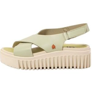 Art 1574 Brighton platte damessandalen, limoengroen, maat 36, Bestand., 36 EU