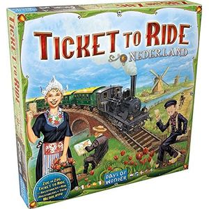 Days of Wonder , Ticket to Ride Nederland Board Game EXPANSION , Board Game for Adults and Family , Train Game , Ages 8+ , For 2 to 5 players , Average Playtime 30-60 Minutes