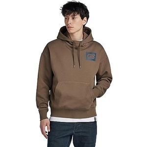 G-STAR RAW Gs Raw Back Gr HDD Loose Sw Hooded Sweatshirt voor heren, bruin (Turf D23482-d425-273), XS