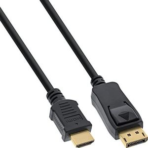 InLine 17184 DisplayPort naar HDMI converter kabel, zwart, 1,5 m
