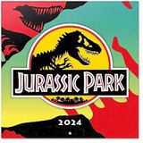 Grupo Erik CP24067 Kalender 2024 Jurassic Park - Broschürenkalender 2024 30x30 cm - Fsc-gecertificeerde wandkalender - Wandkalender 12 Maanden + poster