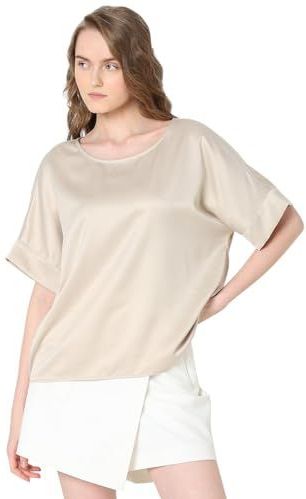 VERO MODA T-shirt voor dames, Pumice Stone, XXL