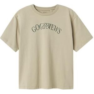 NAME IT - NKMNEVIN SS NREG TOP - Beige - Jongens - T-shirt