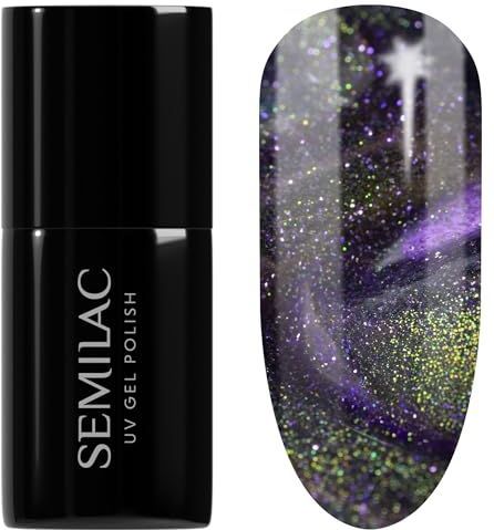 Semilac - UV Hybrid Galaxy Flash - Nagellak - Tint 825 Cyber Violet - 7 ml