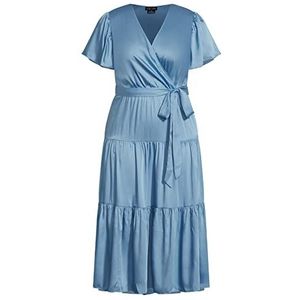 CITY CHIC Plus Size Maxi Tiered SWEETNES, in blauw, maat, 20, Blauw, 46 grote maten