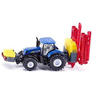 siku 1799, New Holland Tractor with Kverneland Crop Sprayer, 1:87, Metal/Plastic, Blue, Folding boom