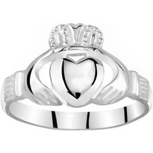 Silvego Damesring Claddagh Ring Circuit: 59 mm SSL3255-59, Standaard, Metaal, Geen edelsteen