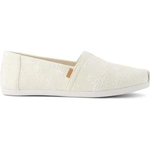 TOMS Alpargata Cloudbound instappers voor dames, Natuurlijke geborduurde bloemen, 42 EU