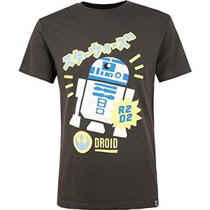 Recovered Star Wars R2D2 Japans - T-shirt heren - zwart - S, zwart, 46