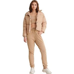 NA-KD Gewatteerde jas voor dames, Beige, 38