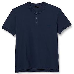 Emporio Armani Swimwear Men's Emporio Armani Eagle Patch Short Sleeve Shirt Polo, Navy Blue, XXL, donkerblauw, XXL