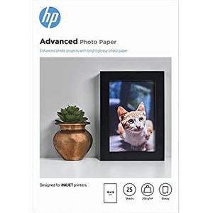HP Advanced Photo Paper, glanzend, 250 g/m2, 10 x 15 cm, 25 vellen