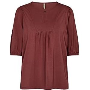 SOYACONCEPT Dames SC-MARICA 206 Casual 3/4 Sleeve Blouse, Wine, S