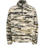 Jack & Jones - Trui - Crème / Kaki / Zwart - Dierenprint - Halve Rits