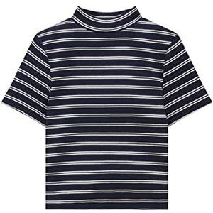 TOM TAILOR Meisjes T-shirt 1037073, 31442 - Navy Off White Stripe, 128
