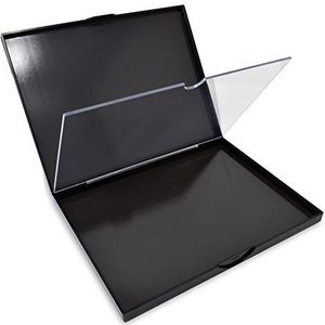 Adept Cosmetics The Adept Palette in Singularity Black - Dubbelzijdig magnetisch leeg palet met scheidingswand voor meer dan 100 enkele ronde standaard formaat oogschaduwpannen hardshell-etui