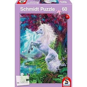 Schmidt Eenhoorn in het betoverde bos, 60 stukjes Puzzel - vanaf 5 jaar - dieren puzzel, Meerkleurig