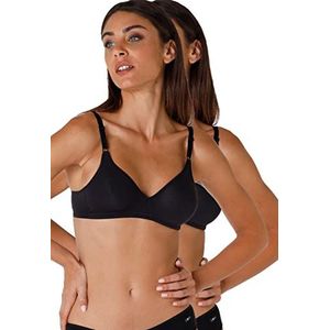 LOVABLE Strijkvrije Cotton Line beha (set van 2) voor dames, Wit, 75C
