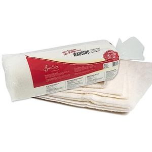 Sew Easy Quilten Batting Watten 80% Katoen 20% Polyester Wasbaar Wiegmaat 114,3 x 152,4 cm 45 x 60”