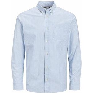 JACK & JONES Heren overhemd JPRBROOK Oxford Shirt L/S NOOS, Infinity/Fit: slim fit, L