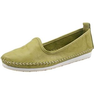 Andrea Conti Mocassins, ballerina's voor dames 0027449-4, grootte:37, kleur:Groen