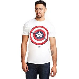 MARVEL Captain America Shield Jumper voor heren, Kleur: wit, L