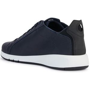 Geox U Aerantis A Sneakers voor heren, marineblauw/zwart, 46 EU, Navy Black, 46 EU