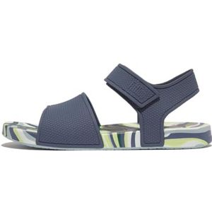 Fitflop Iqushion Junior Swirly Ergonomic B/S uniseks kindersandalen, Blauw, 43 EU