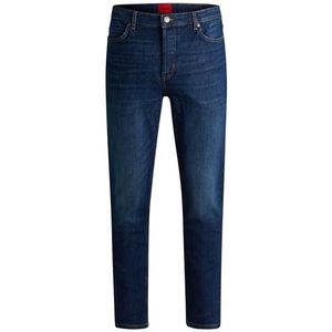 HUGO Heren 634 Tapered Jeans Stretch Denim Zwart, Blauw, 30W x 34L