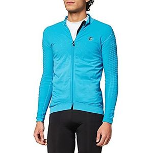 UYN Heren Biking Airwing Winter T-shirt, Turquoise/zwart, XXL