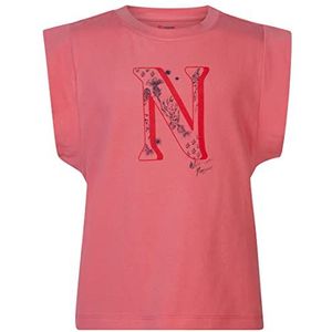 Noppies Kids Girls Tee Presquille Short Sleeve T-Shirt, Sunkist Coral-N024, 110, Sunkist Coral - N024, 110 cm