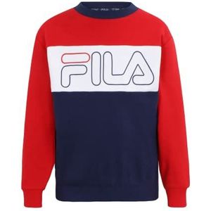 FILA Unisex Kids Samos Blocked Logo Sweatshirt, True Red-Medieval Blue-Bright White, 86/92, True Red-Medieval Blue-Bright Wit, 86/92 cm