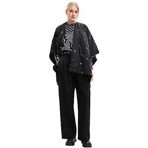 Desigual - ATRE Elbrus - Poncho - Zwart - Oversized Pasvorm