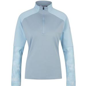 Ziener Dames JEANE skitrui, ski-rolli, functioneel shirt | warm, elastisch, blauwe streep print, 38