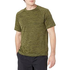 Amazon Essentials Men's Sneldrogend zwemshirt met korte mouwen (UPF 50), Olijfgroen, XL