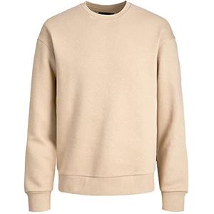 JACK & JONES Jjestar Basic Sweatshirt met ronde hals voor heren, serviesgoed, XL