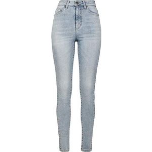 Urban Classics Dames Dames High Waist Slim Jeans Broeken, blauw (Autauthentiek Blue Wash 02291), 27W x 32L