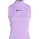 KARL LAGERFELD - Gebreide Top - Lila/Zwart