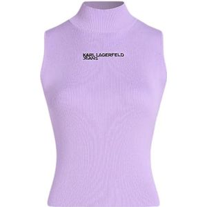 KARL LAGERFELD - Gebreide Top - Lila/Zwart
